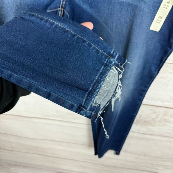 A New Approach Plus Size High Rise Distressed Skinny Jeggings Size 24W - Picture 6 of 8
